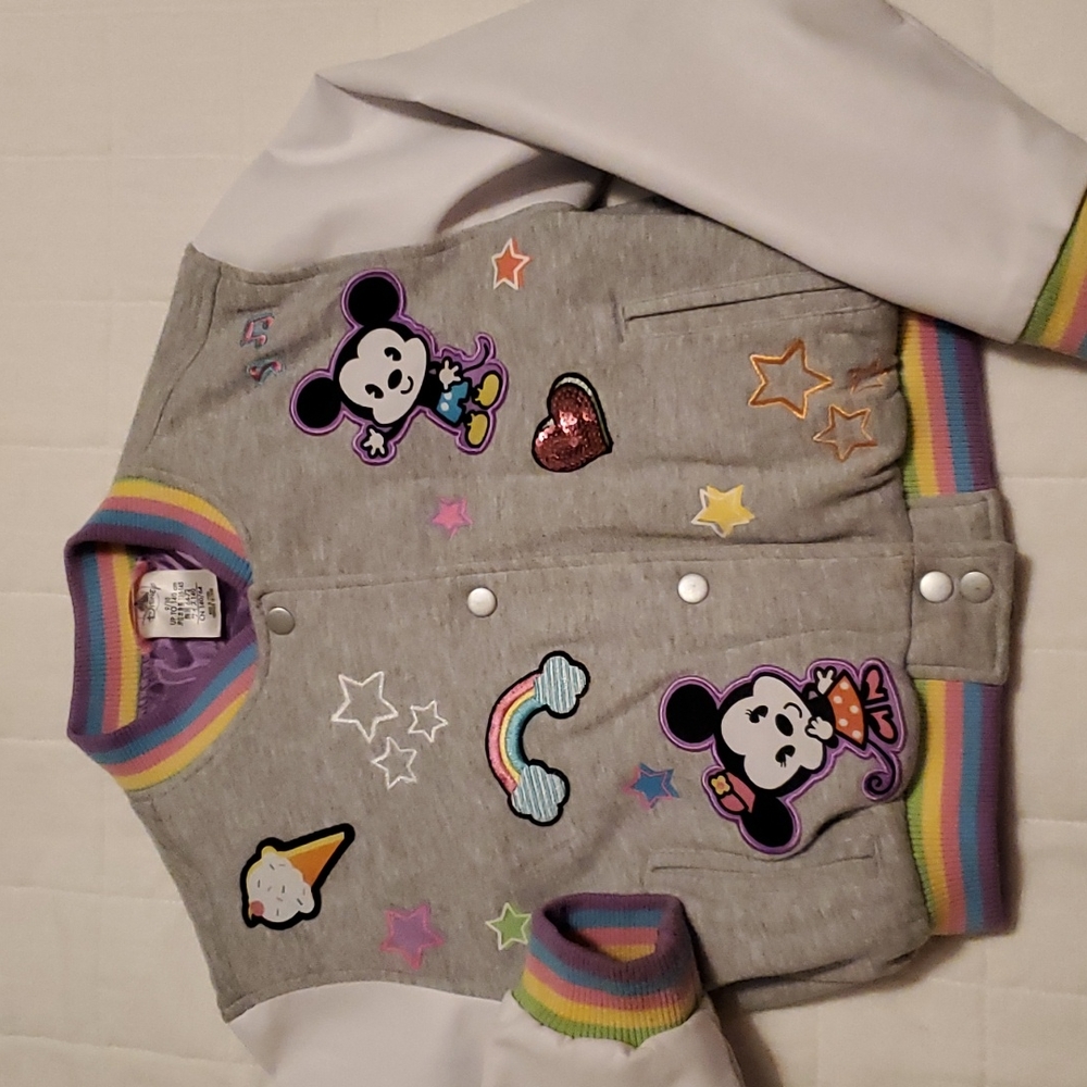 Disney Mickey and Minnie girls Varsity Jacket